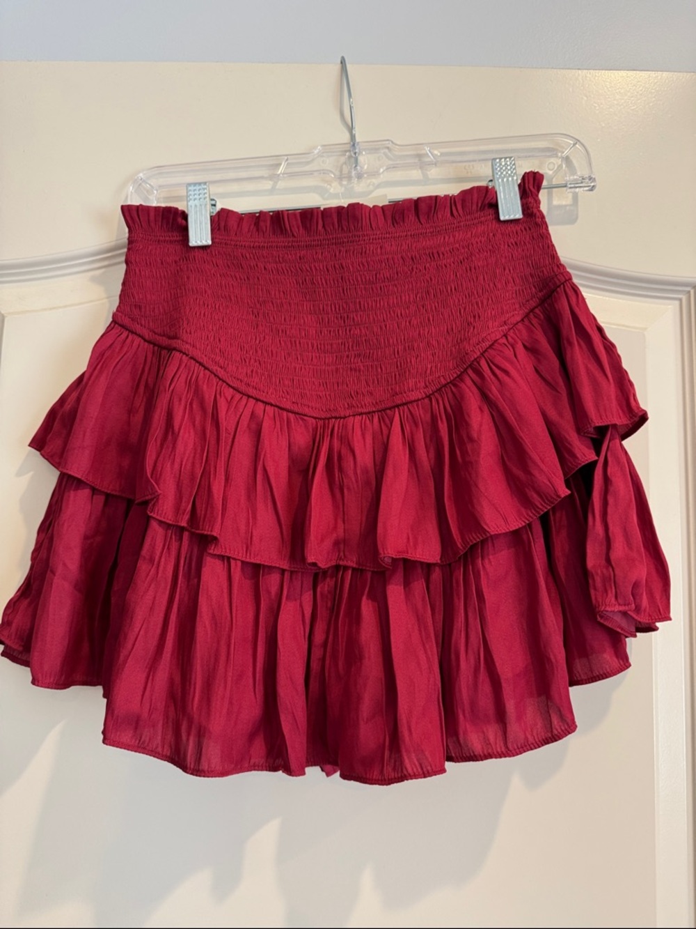 Pants Store NWT Women’s Ruffled Mini Skort - Burgundy